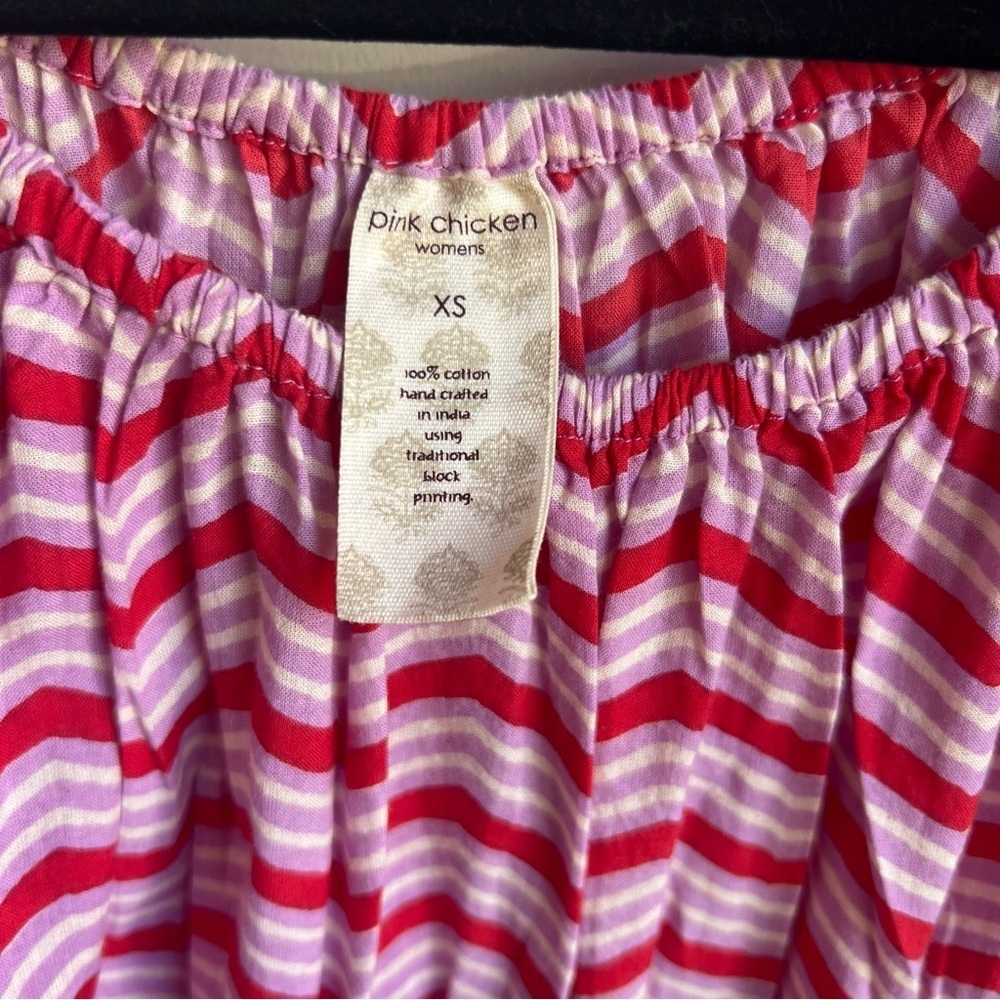 Women’s Pink Chicken Pink and White Puff Sleeve Sundress - XS - Picture 6 of 14